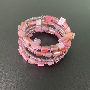 NEW Pink Purple Seashell Abalone Bracelet